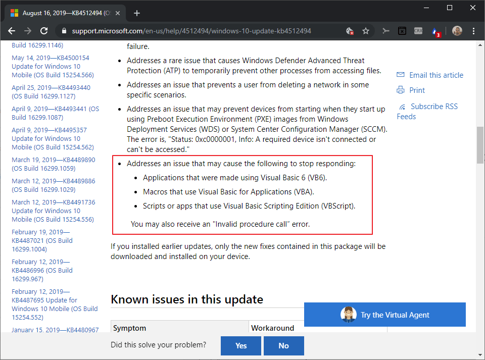 First updates released that fix the Windows VB bugs windows-visual-basic-issue-fix.png