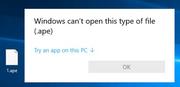 How to skip "Windows can't open this type of file" dialog via Registry windowscantopen.jpg