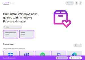 Bulk install Windows apps with Winstall GUI for Windows Package Manager winstall-bulk-install-apps-300x211.jpg