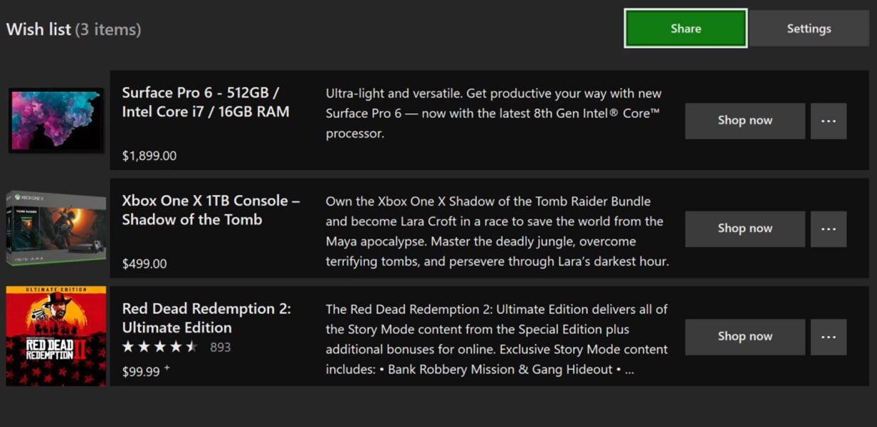 Microsoft Store is officially getting wish list and other features Wish-List-in-Store.jpg