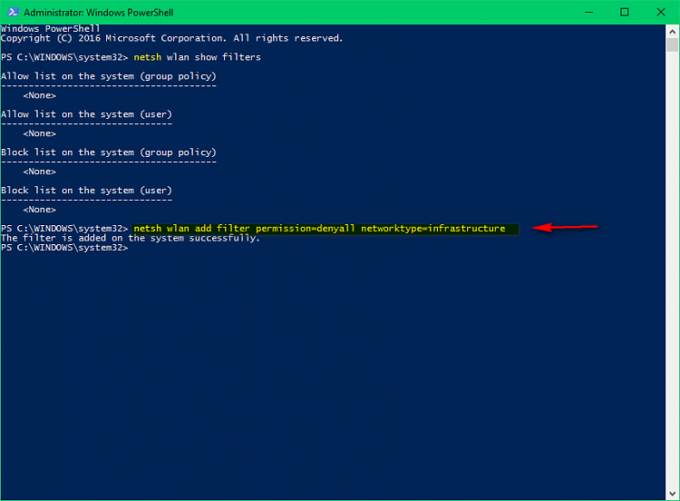 netsh wlan set autoconfig enabled=no I used that command and now I can’t turn it back on -wlan-commands-not-working-2-netsh-wlan-add-filter-permission-denyall-networktype-infrastructure.png