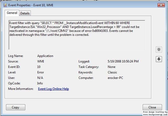 Thousands of WMI/WMS errors in my Event Viewer wmierror.jpg