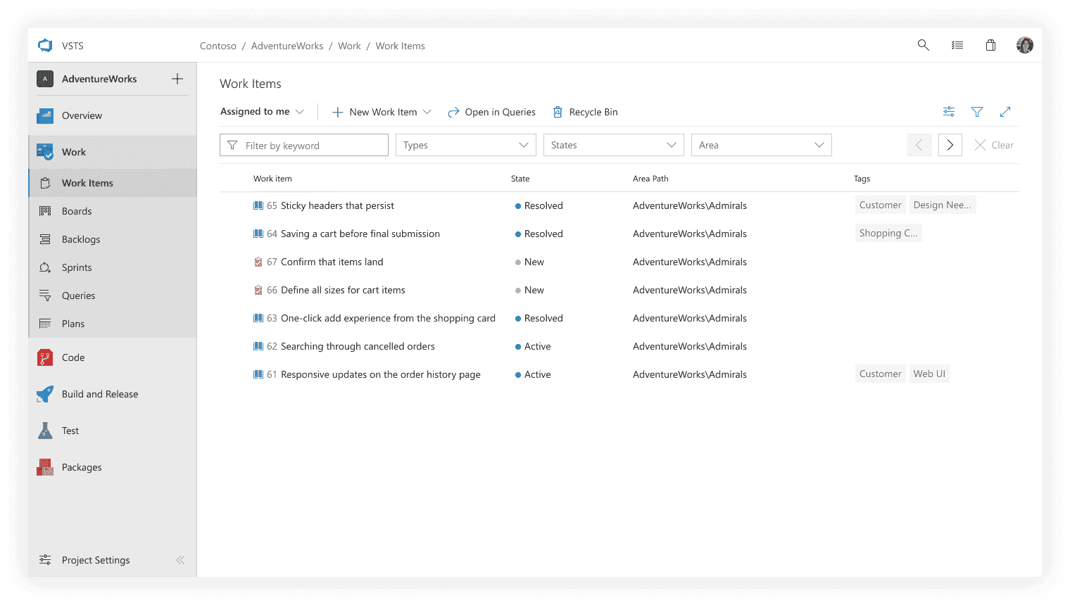 New Fluent Design Navigation for Visual Studio Team Services workitemsglow.png