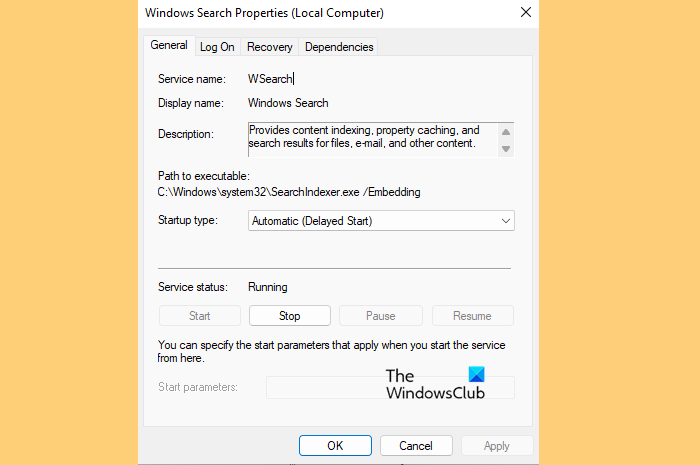 How to configure Indexing Options and Settings for Windows 11 Search Wsearch.png