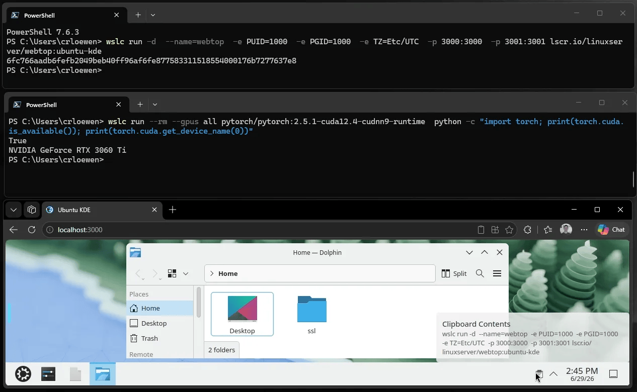 Windows 10 is still getting Windows 11 features, but it’s only for developers WSL-container-CLI.png
