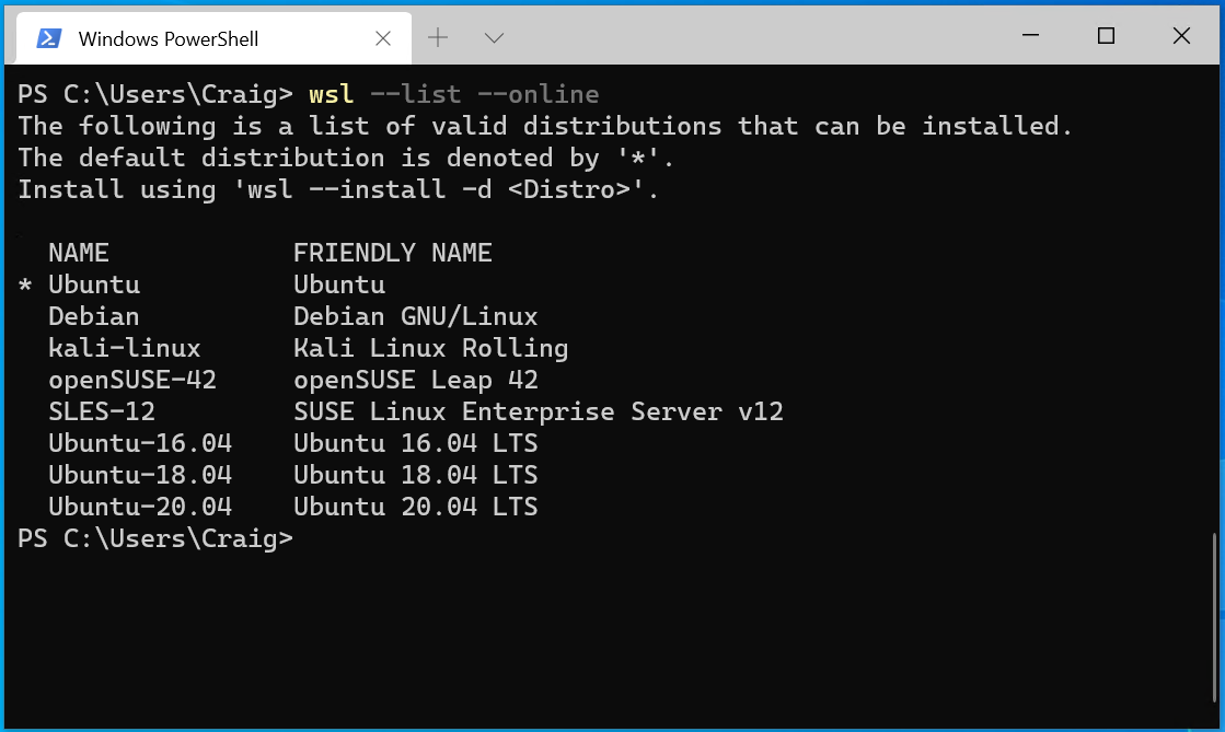 How can I uninstall Ubuntu installed from wsl commandline wsllistonline.png