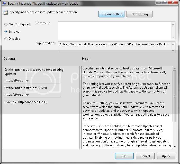 Die WSUS-Verwaltungskonsole konnte über die Remote-API keine Verbindung zum WSUS-Server... WSUSsetup03.png