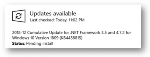 an update is stuck ver 1903 Cumulative Update for .NET Framework 3.5 WU-500x193.jpg