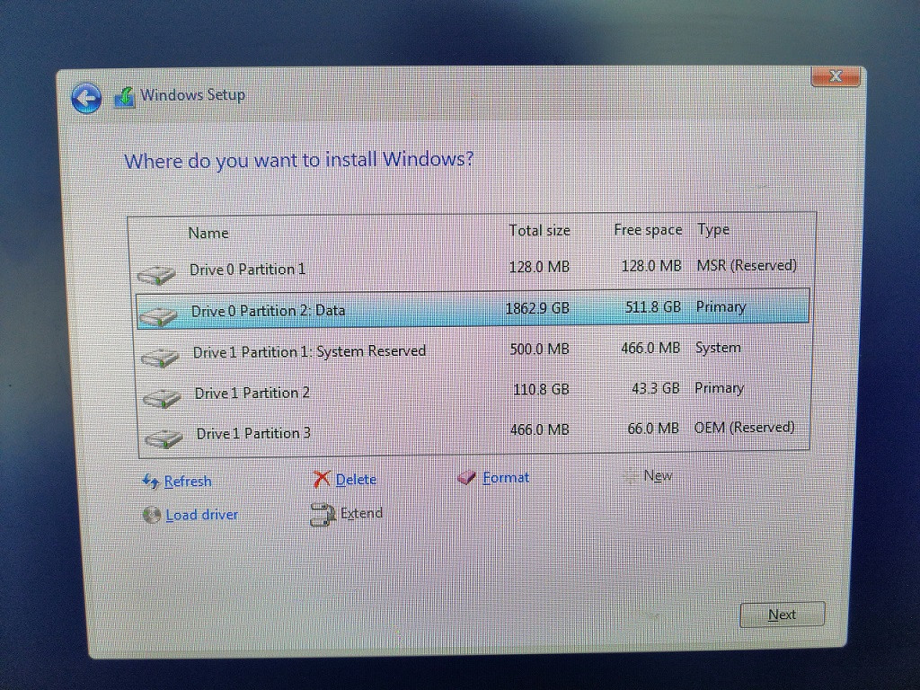 I’ve done a clean install, however system reserved is on one drive and not on my actual... wuj9r.jpg