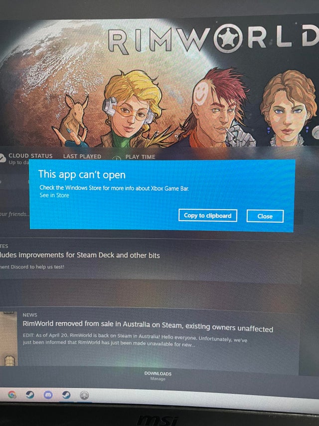 Get this message whenever I first log into my computer or try to open an app, the apps will... x57e2eexh2m91.jpg