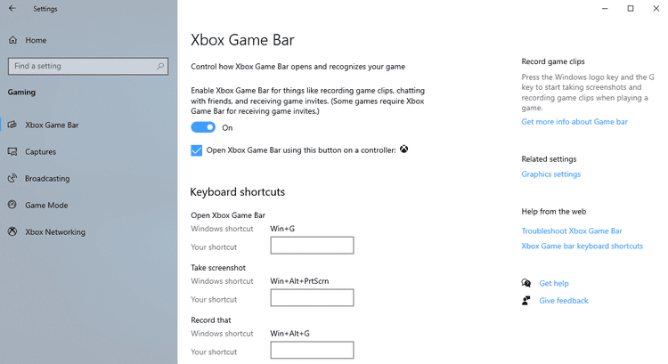 Disable Windows 10 Game Bar tips and notifications xbox-game-bar-settings.png