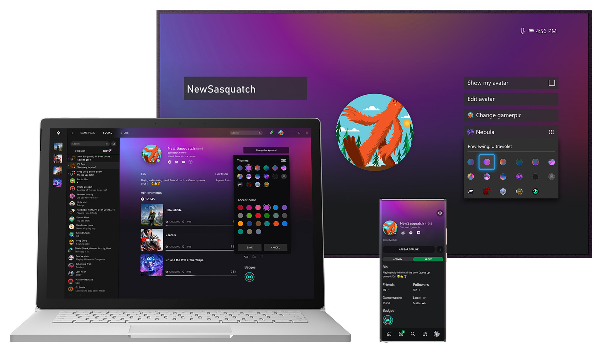New Xbox One and Xbox Series X UX experience in August 2020 update Xbox-Profile-Themes.jpg