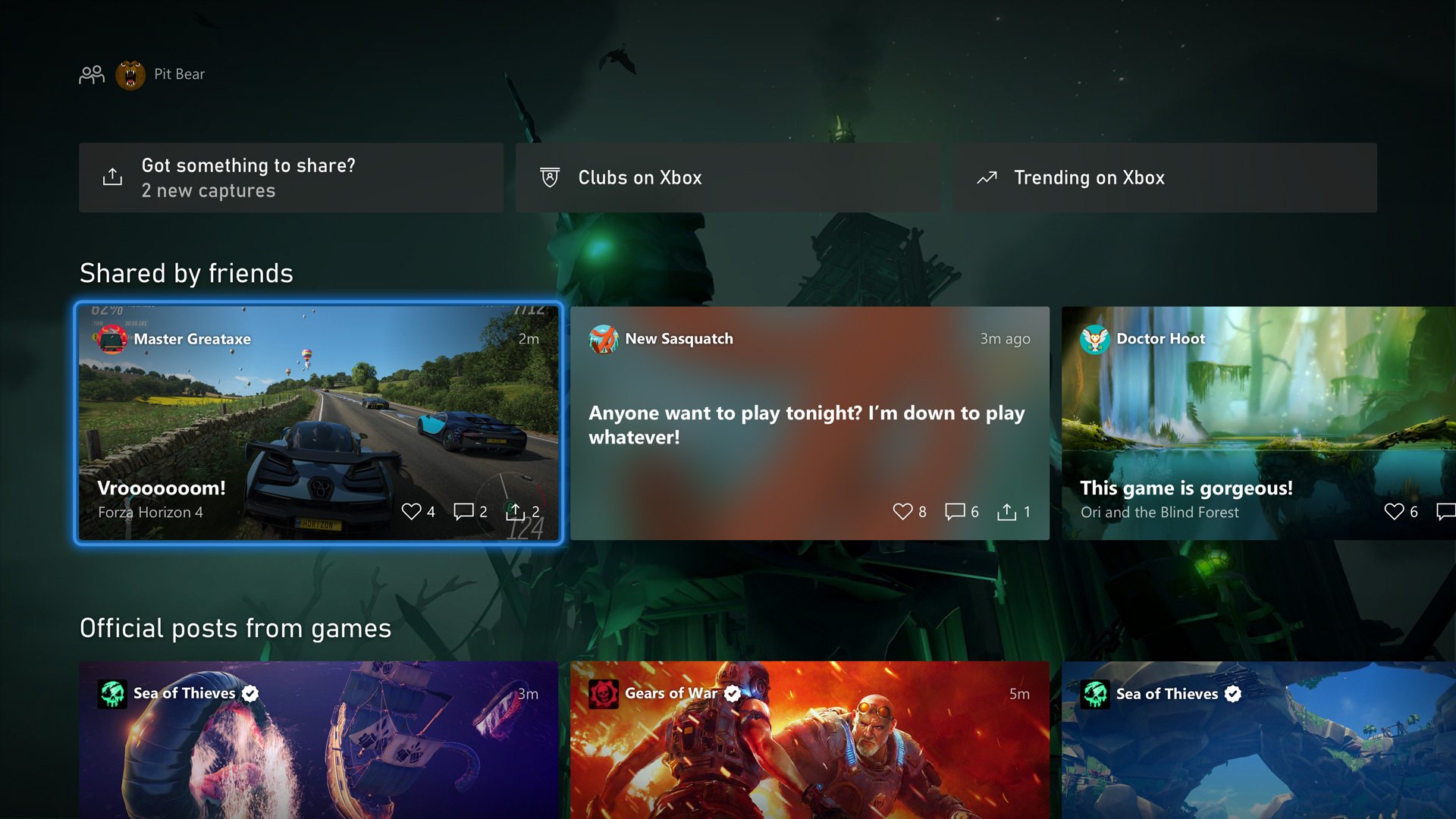 New Xbox One and Xbox Series X UX experience in August 2020 update Xbox-Series-X-Community-Acticity.jpg