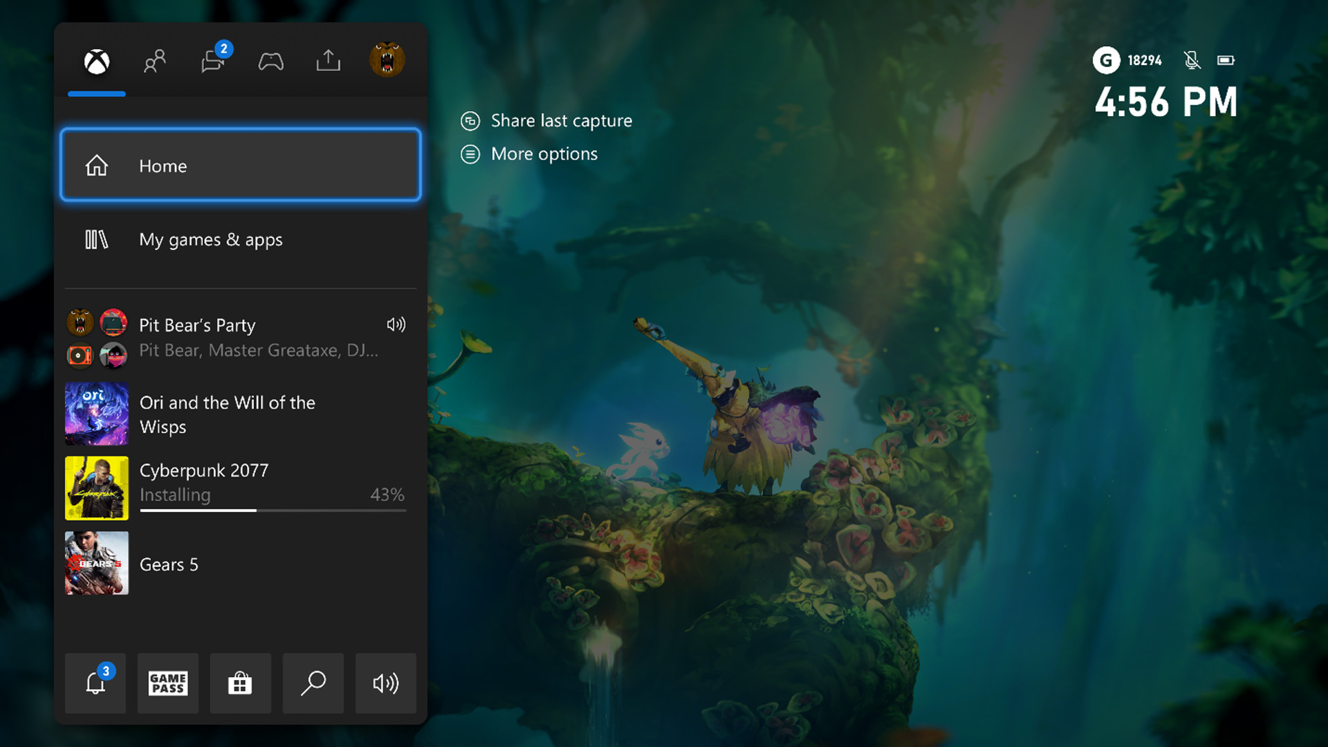 New Xbox One and Xbox Series X UX experience in August 2020 update Xbox-Series-X-Guide.jpg