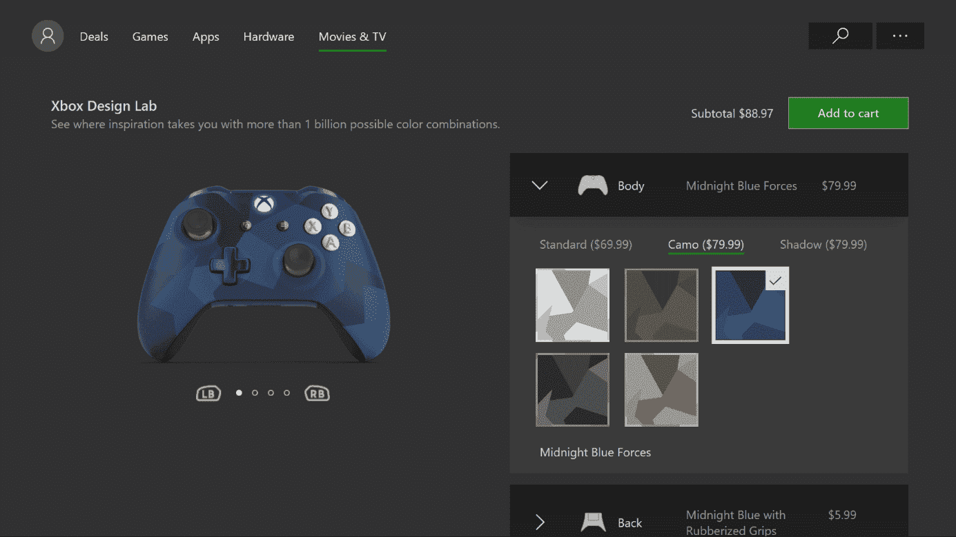 Personalize an Xbox Design Lab Controller on Your Xbox One xdl3.png
