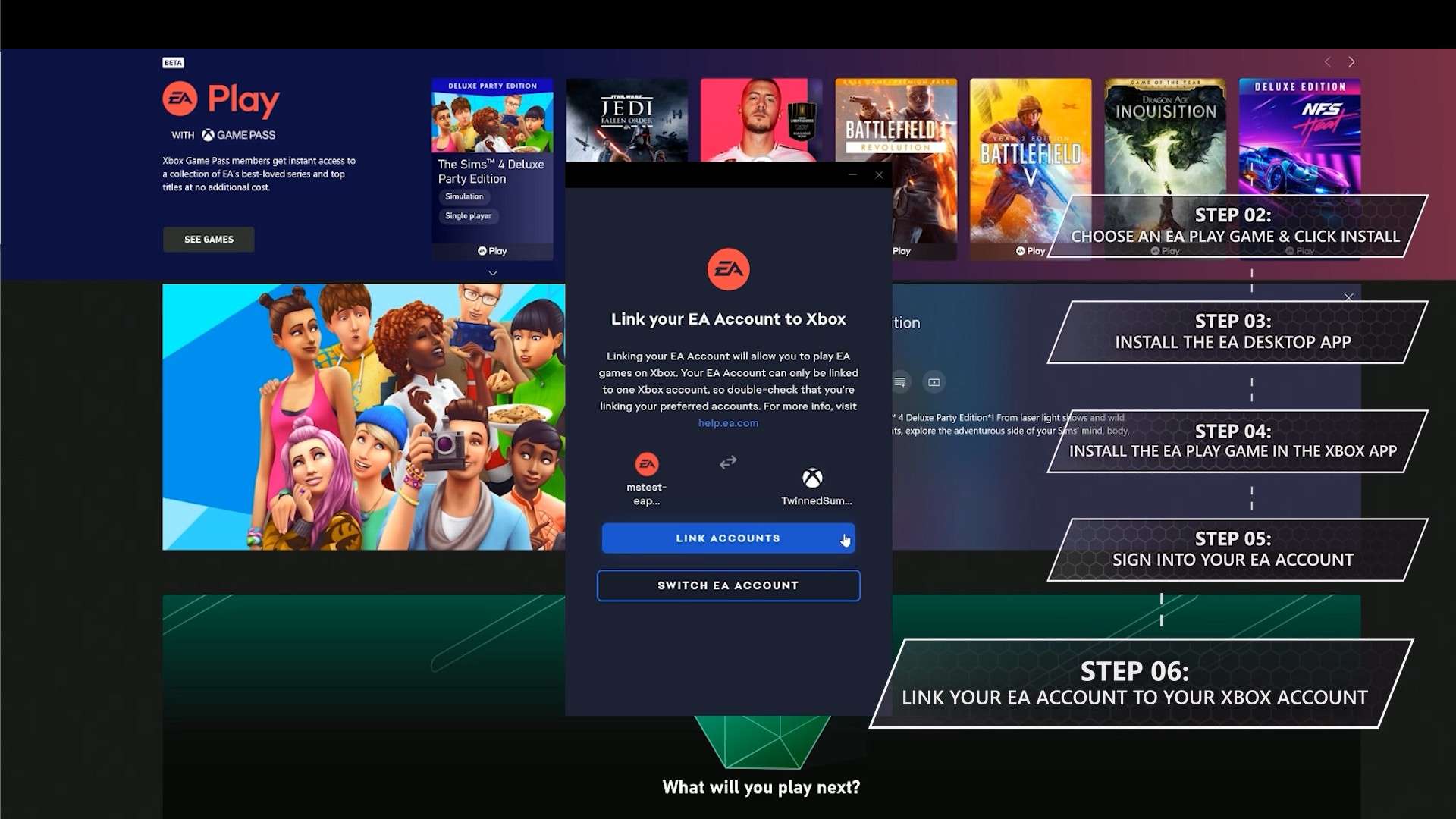 I bought Xbox gamepass ultimate and I cant play any of the EA games? XGPCommunityStep6.jpg