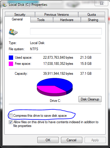 Use even more space after compress the drive, why? Y385l.png