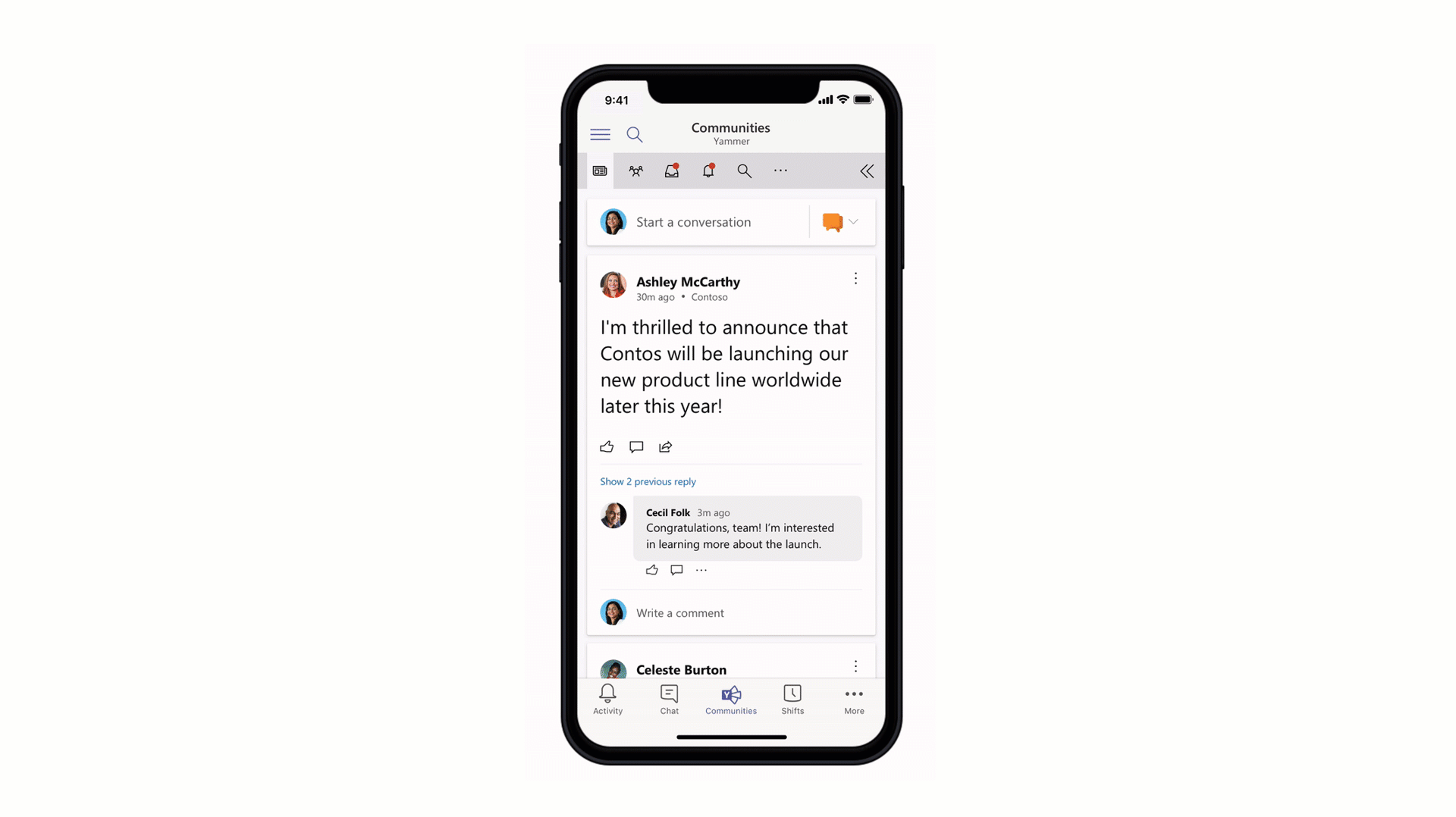 What is New in Microsoft Teams for July 2020 yammer%20communities%20in%20Teams%20app.gif