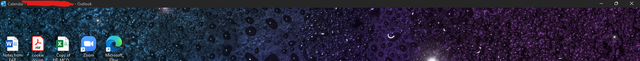 The title bar (top frame of outlook window) is stuck here, application is not open, can't... yc27n8swalr81.png