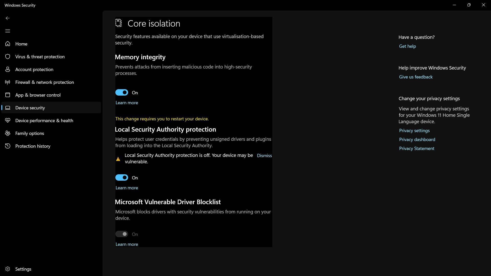 Local security authority protection is not turning on even after the restart, what should I do? YgWeSi120ilZb0VhFfKn0IsCyZbEq%2bpnrJ8g5pzO4sl2AC%2bw6Ob4VJi3pmPyEdCEQTLlpk%2fS4OUMwFSLTdOq3ug%3d.jpg