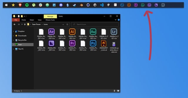 Why do custom icons in the taskbar look bad? Can't find any fix for this issue... YH2X1ZLBlbttpVbLlOI-fbLyvtNC8aSEjUH1nW2Vr58.jpg