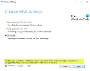 Your files, apps and settings can’t be kept – Windows 10 in-place Upgrade error Your-files-apps-and-settings-cant-be-kept-300x237.jpg