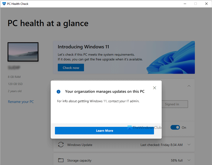 Your organization manages updates on this PC message on Windows 10 your-organization-manages-updates.png