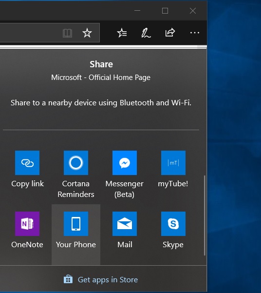 You can now send web links from Windows 10 to Android with Your Phone app Your-Phone-and-Edge.jpg