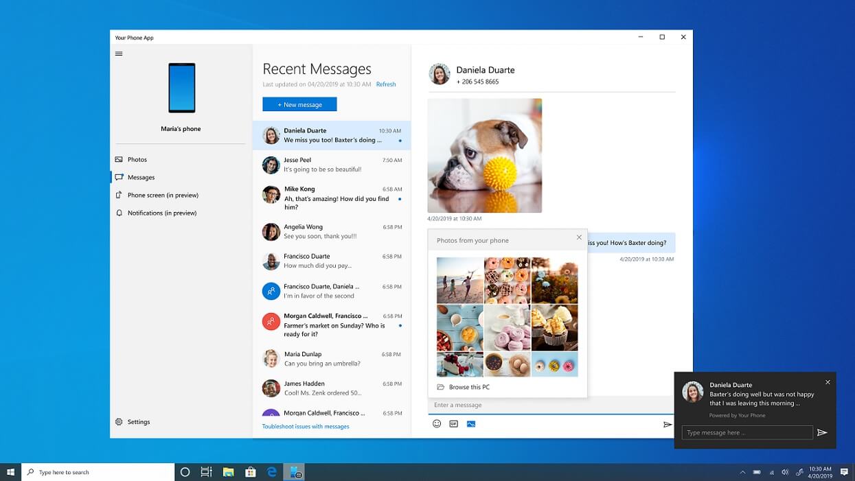 Microsoft tests messaging improvements for Windows 10 Your Phone app Your-Phone-app-notification.jpg