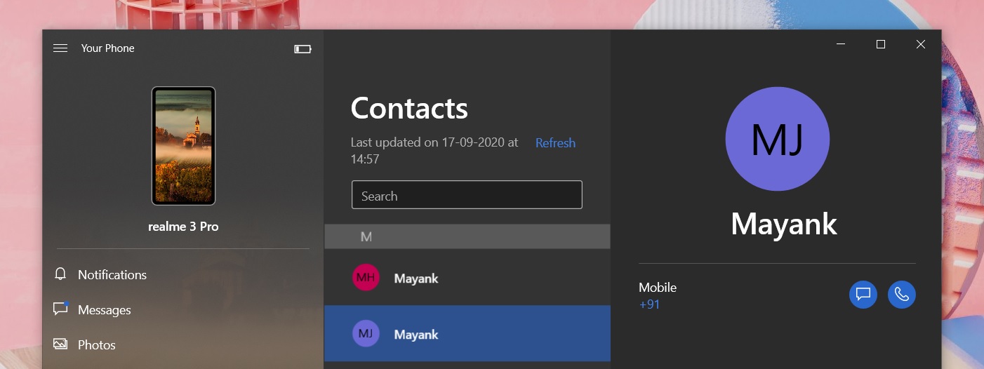 Windows 10 to get “sent from phone” feature and more Your-Phone-contacts-tab.jpg