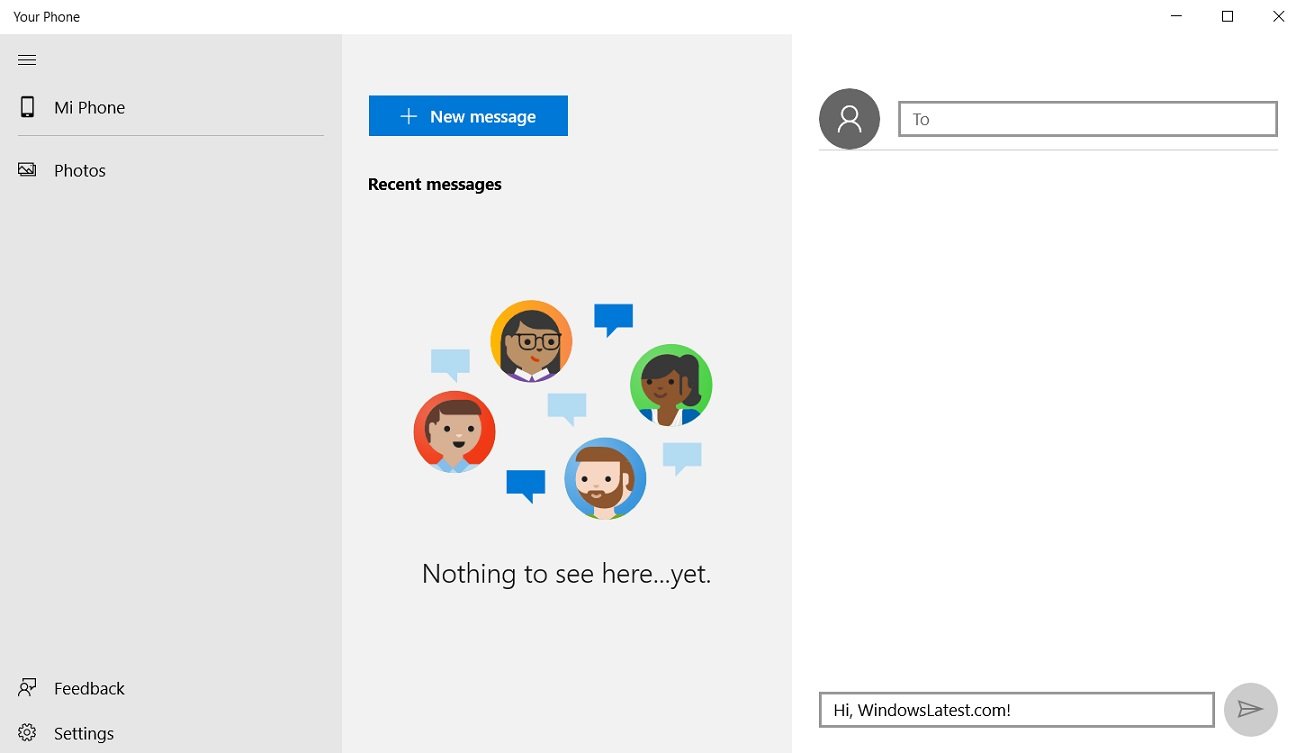 Here’s a early peek at the Windows 10 Your Phone app messaging interface Your-Phone-messages-feature.jpg