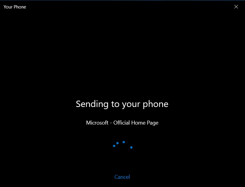 You can now send web links from Windows 10 to Android with Your Phone app Your-Phone-send-to-phone.jpg