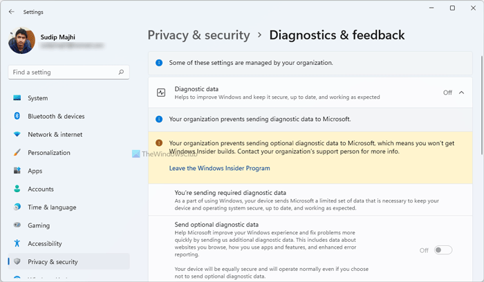 Your organization prevents sending optional diagnostic data to Microsoft your-prganization-prevents-sending-optional-diagnostic-data.png