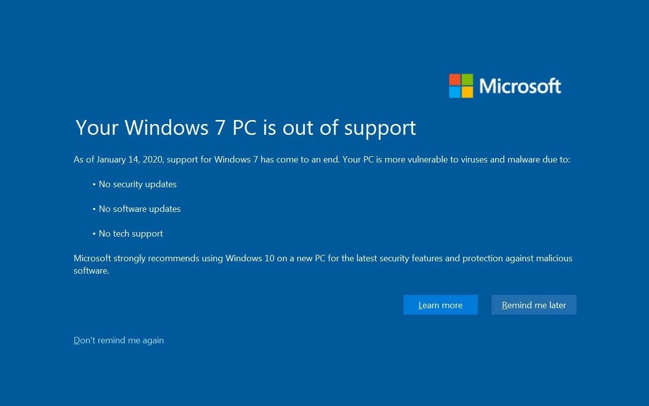 How to disable the "Your Windows 7 PC is out of support" full screen popup your-windows-7-pc-is-out-of-support.jpg