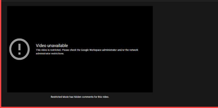 Fix This Video is restricted, Please check the Google workshop administrator error on YouTube youtube-restrictions.jpg