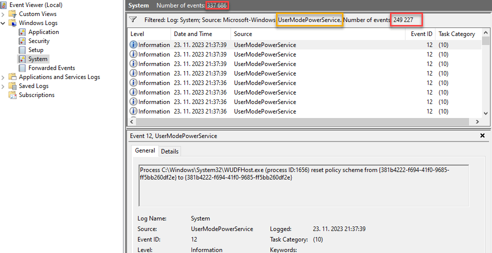 Multiple UserModePowerService Log in EventViewer for Process... yTB9zTYzuUrR7m2KTd2DJ7V2dAJrddvCBs%2BFhP1KNajKbqGj0iXU%2F05pZJ1Zgg13or12ViGq1k%2Fsw%2BfpzZkkk%3D.png
