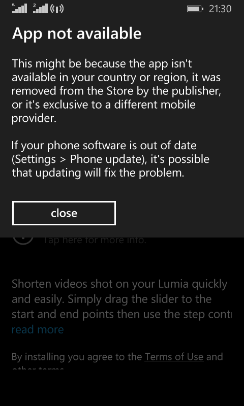 Microsoft Store purchased ads Free version of Video Trimmer master ZsGWz.png