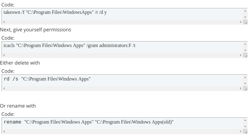 Windowsapps wont let me delete nearly 100gb of unused DLC Ztzwj.png
